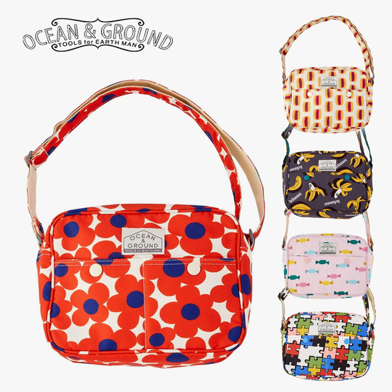 Ocean&Ground t総柄 ショルダーバッグ 入園 通園バッグ 幼稚園
