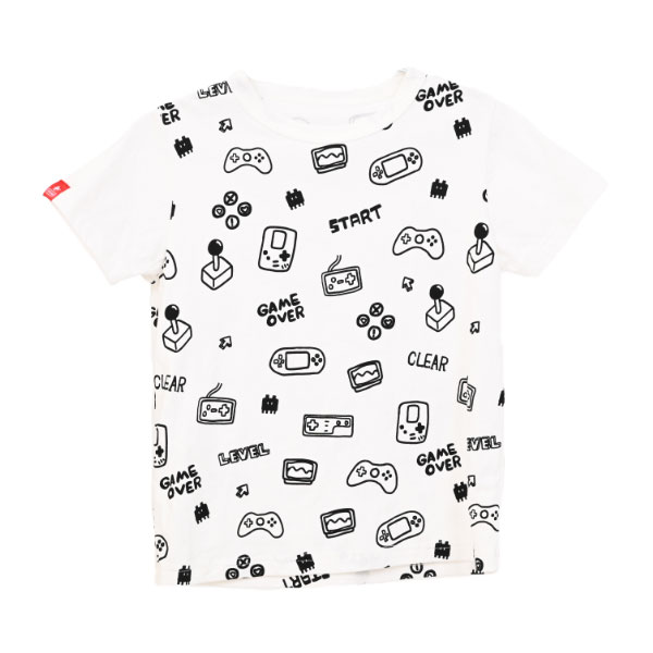 Jeans-b 2nd（ジーンズベーセカンド） 子供服 GAME総柄 Tシャツ 半袖
