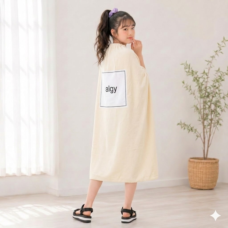 algy（アルジー） 子供服 ラップ タオル 100cm丈 女の子 キッズ
