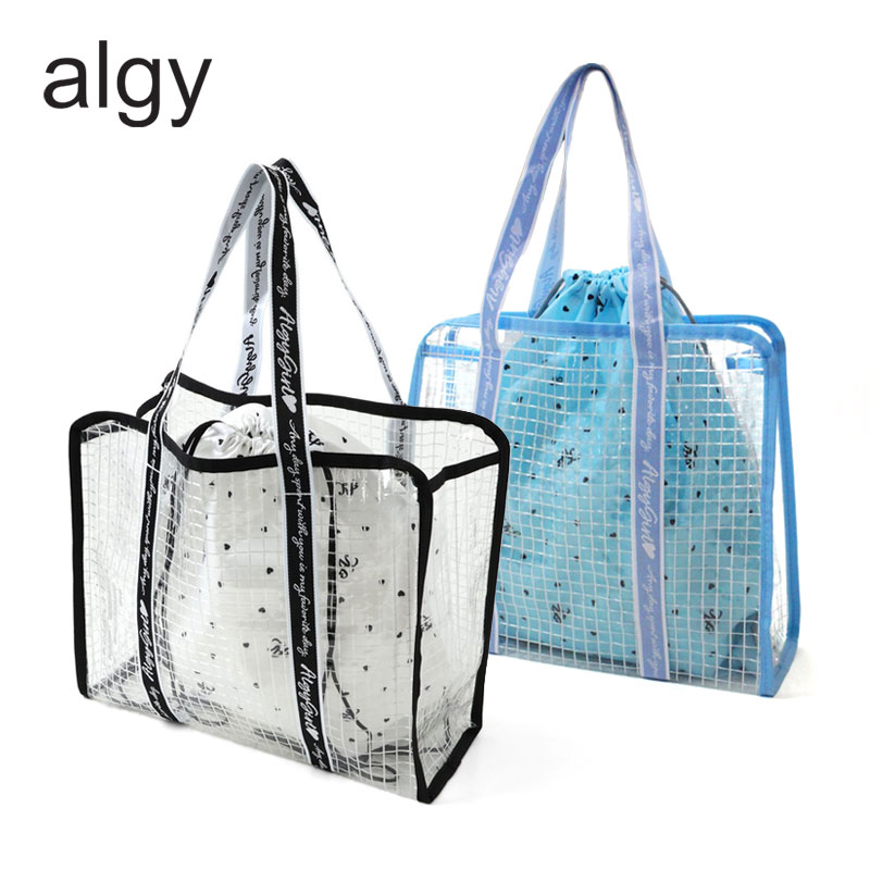 algy 子供用t ALGY アルジー 巾着付き PVC トート ビーチバッグ