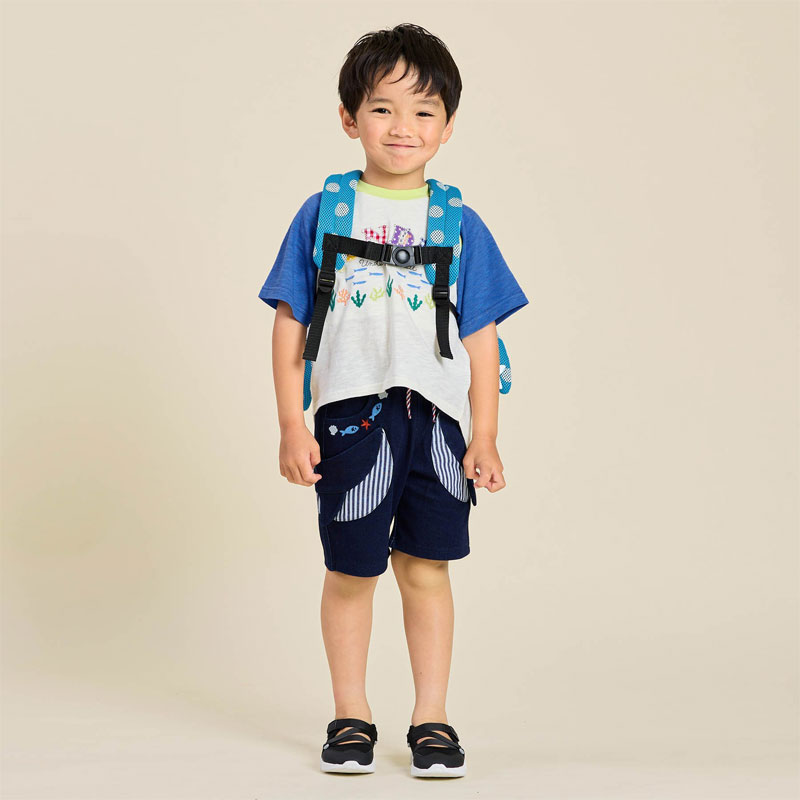 BIT'Z（ビッツ） 子供服 マリンアップリケ 刺繍 Tシャツ キッズ 男の子