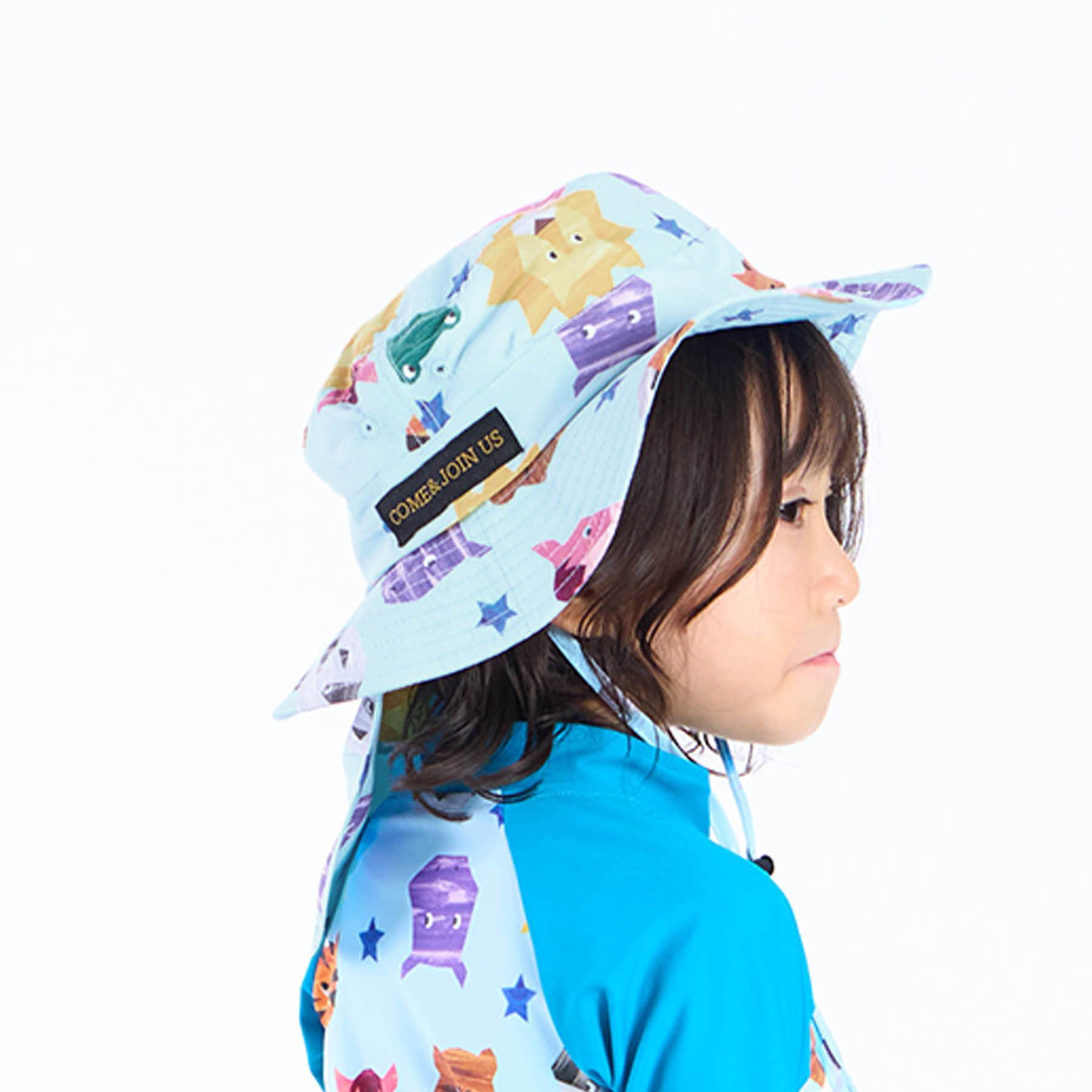 BIT'Z（ビッツ） 子供服 動物切り絵柄 日よけハット 水陸両用 キッズ