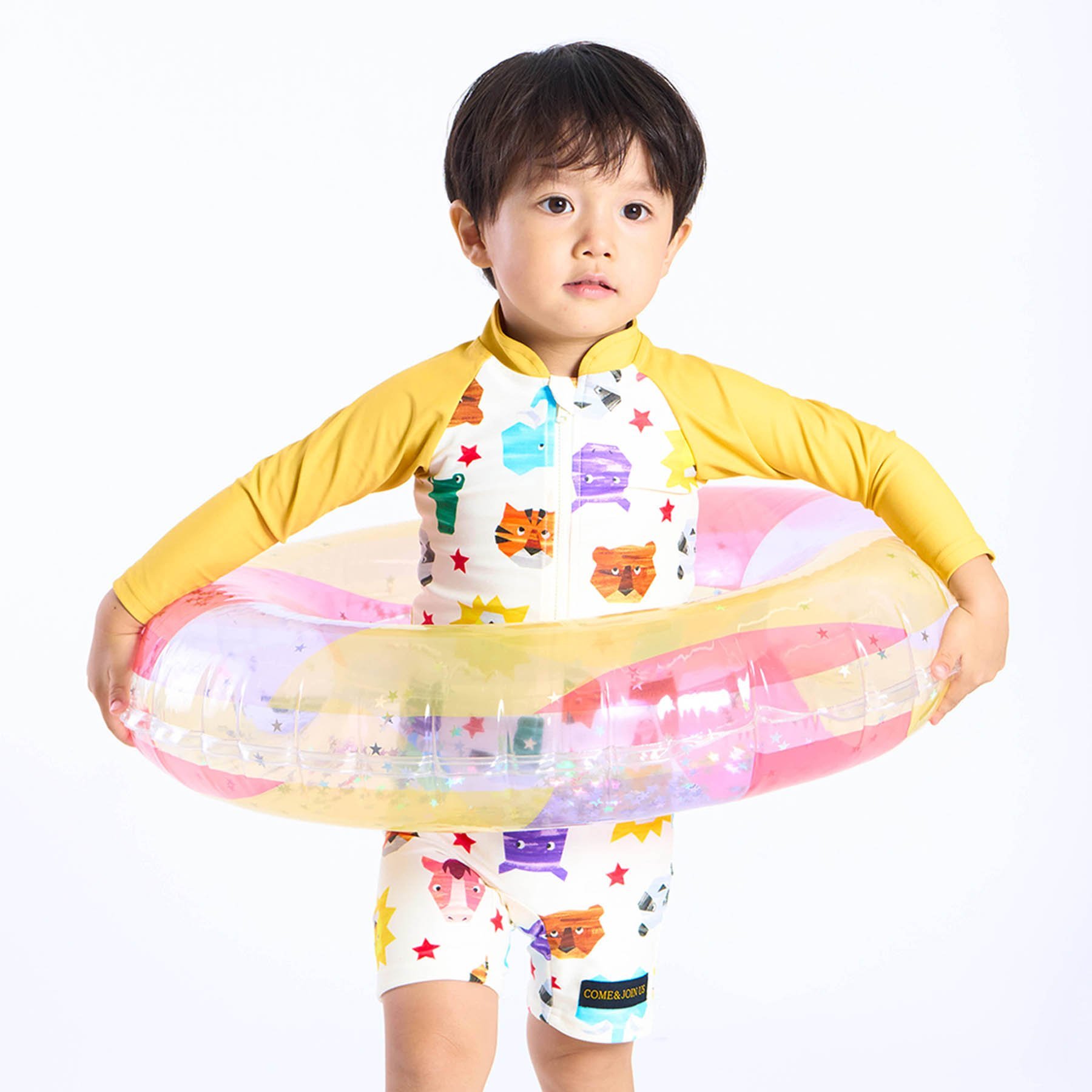 BIT'Z（ビッツ） 子供服 動物切り絵柄 ラッシュ ガード UVカット