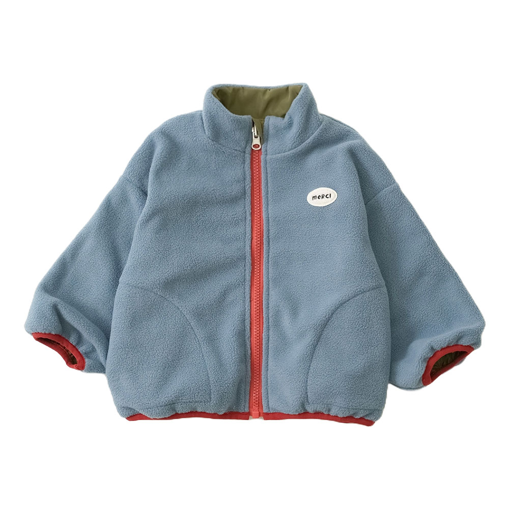 RIO 子供服t boy フリース×タフタ リバーシブル ジャケット