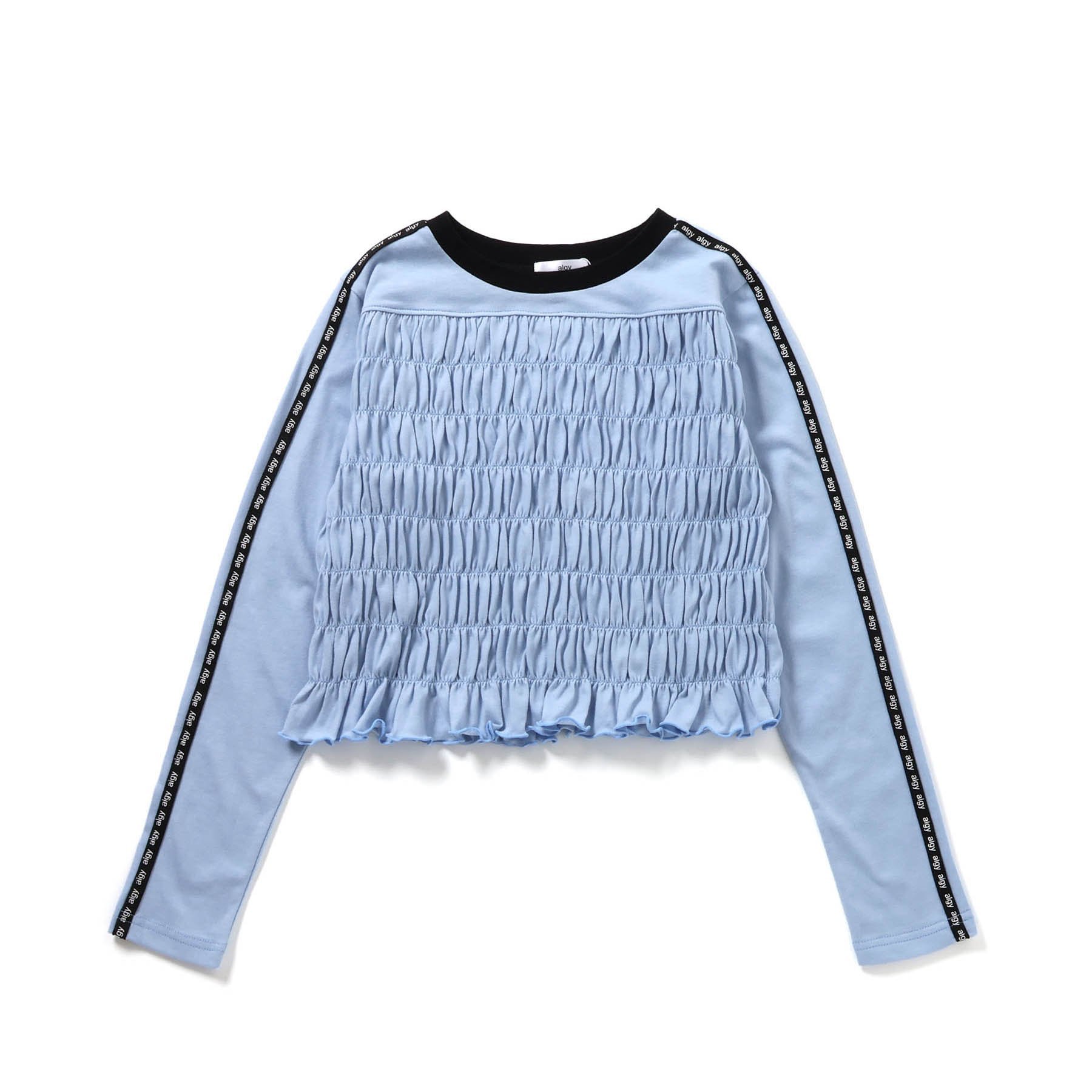 algy（アルジー） 子供服 シャーリング ロンT 女の子 キッズ 長袖 T