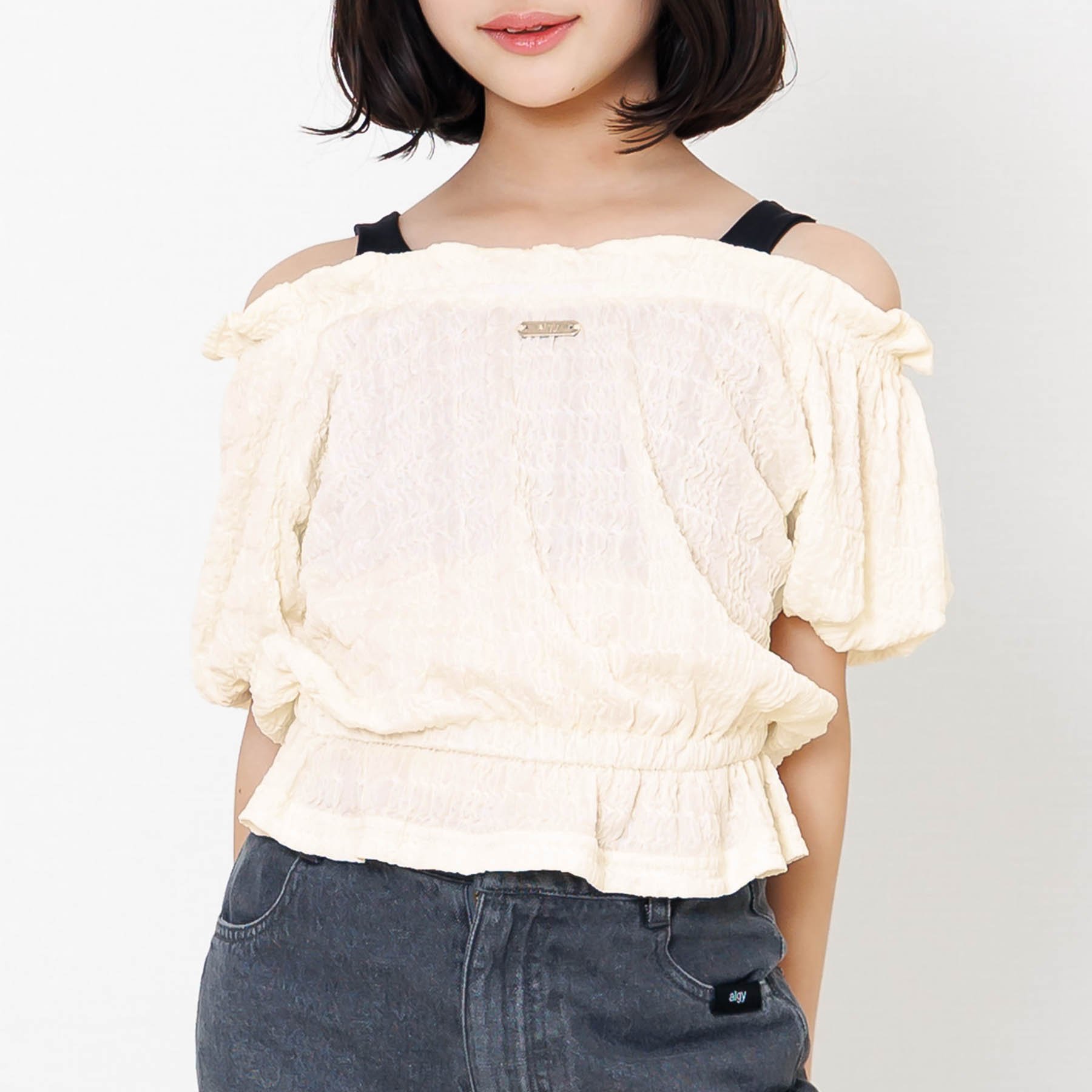 algy（アルジー） セール 子供服 シャーリング 半袖 Tシャツ 女の子