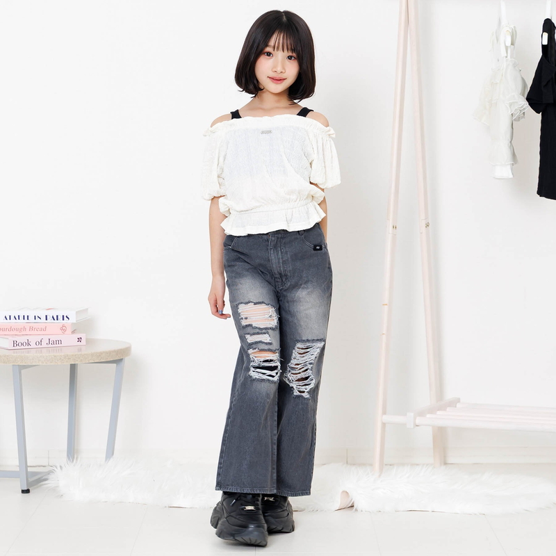 algy（アルジー） セール 子供服 シャーリング 半袖 Tシャツ 女の子
