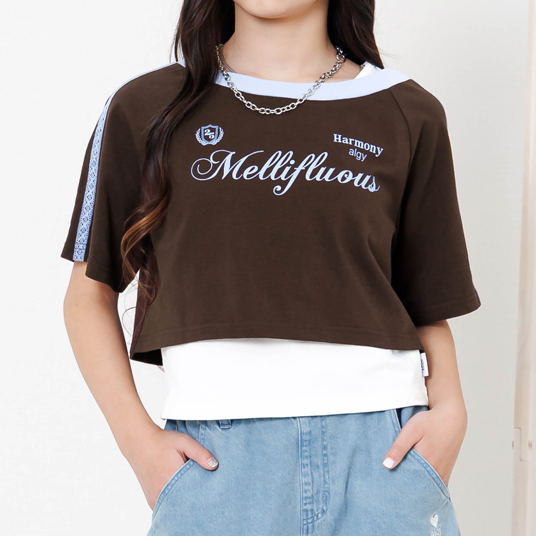 algy（アルジー） 子供服 クロップドTシャツ＆タンク セット キッズ