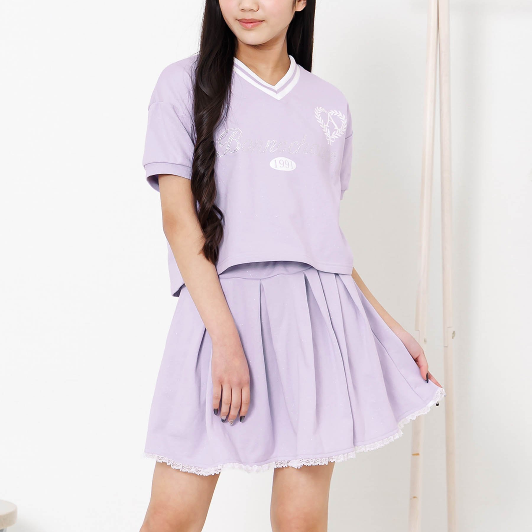 algy（アルジー） 子供服t algy ラメ ミニ裏毛 セットアップ キッズ