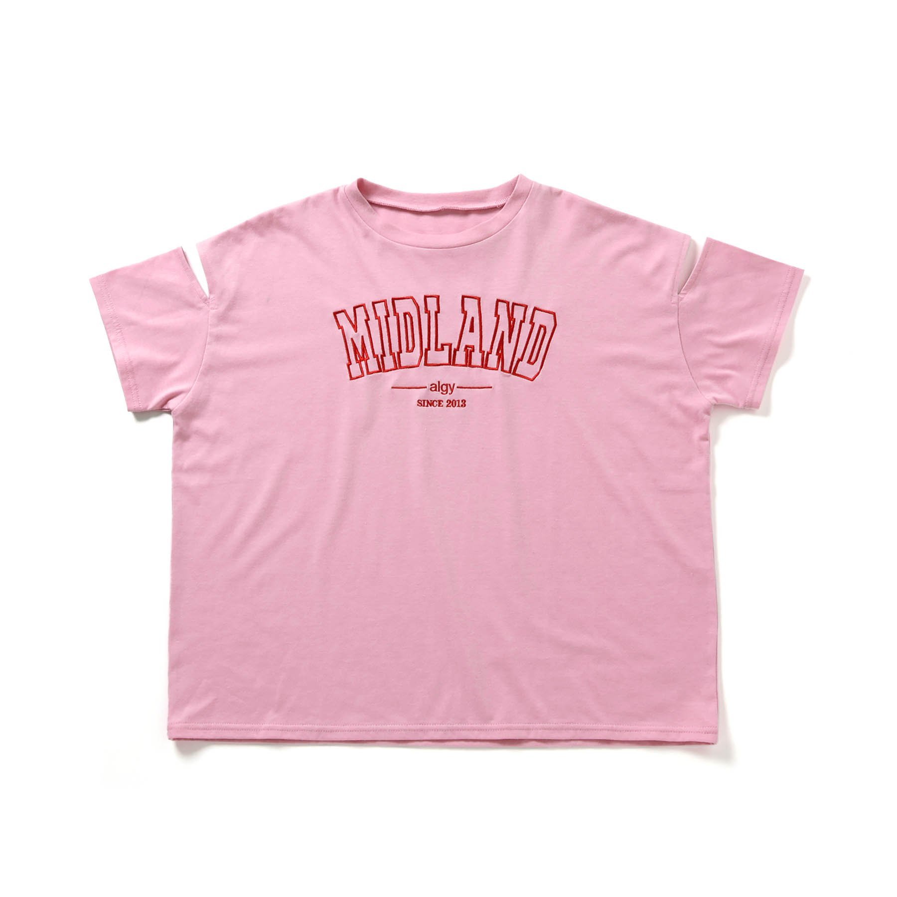 Admiral ピンク Ｍサイズ　半袖 Tシャツ レース付き【新品タグ付】 子供服 algy アルジー 接触冷感 MIDLAND 肩あき BIG T ひんやり 女の子