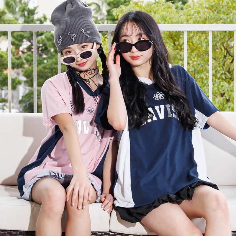 algy（アルジー） 子供服 衿付き BIG Tシャツ女の子 キッズ 半袖