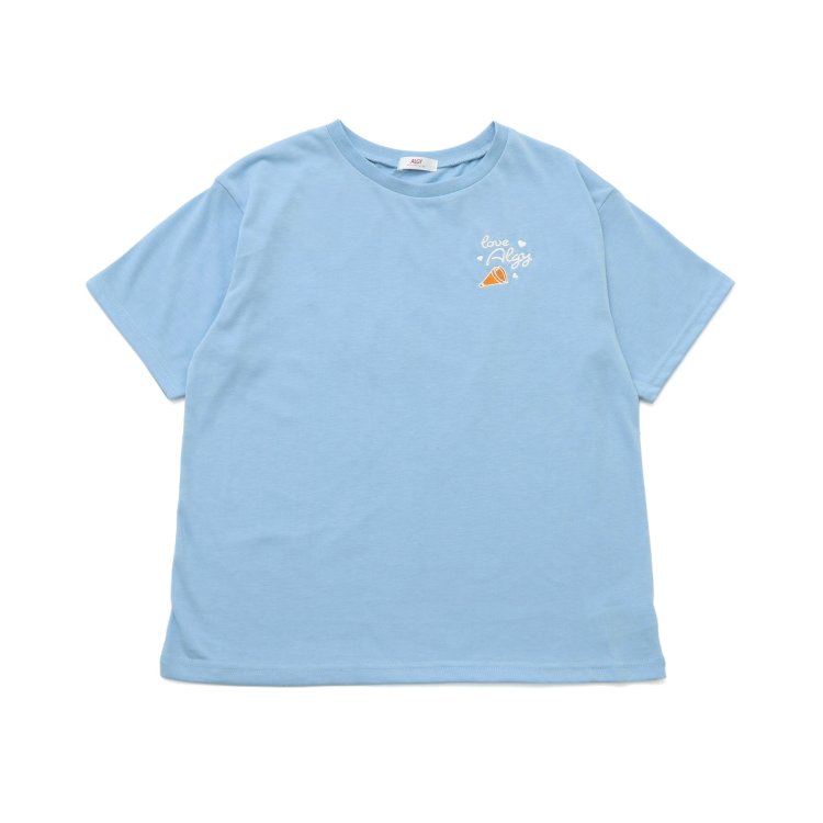 子供服 ALGY バックハートロゴ ビッグ Tシャツ 接触冷感 吸水速乾 キッズ 女の子 ジュニア ...