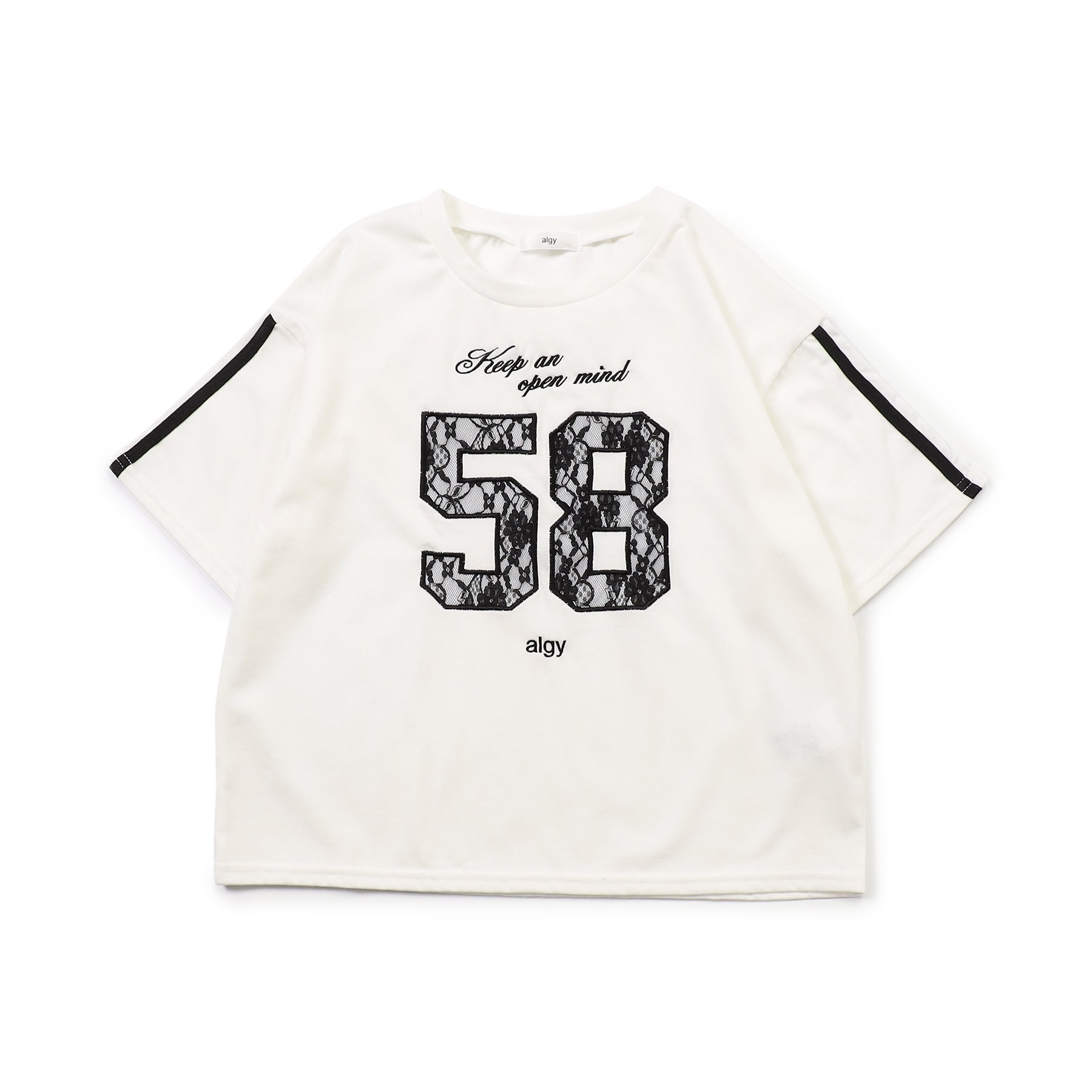 algy 子供服 アルジー レースナンバリング Tシャツ 女の子 ALGY
