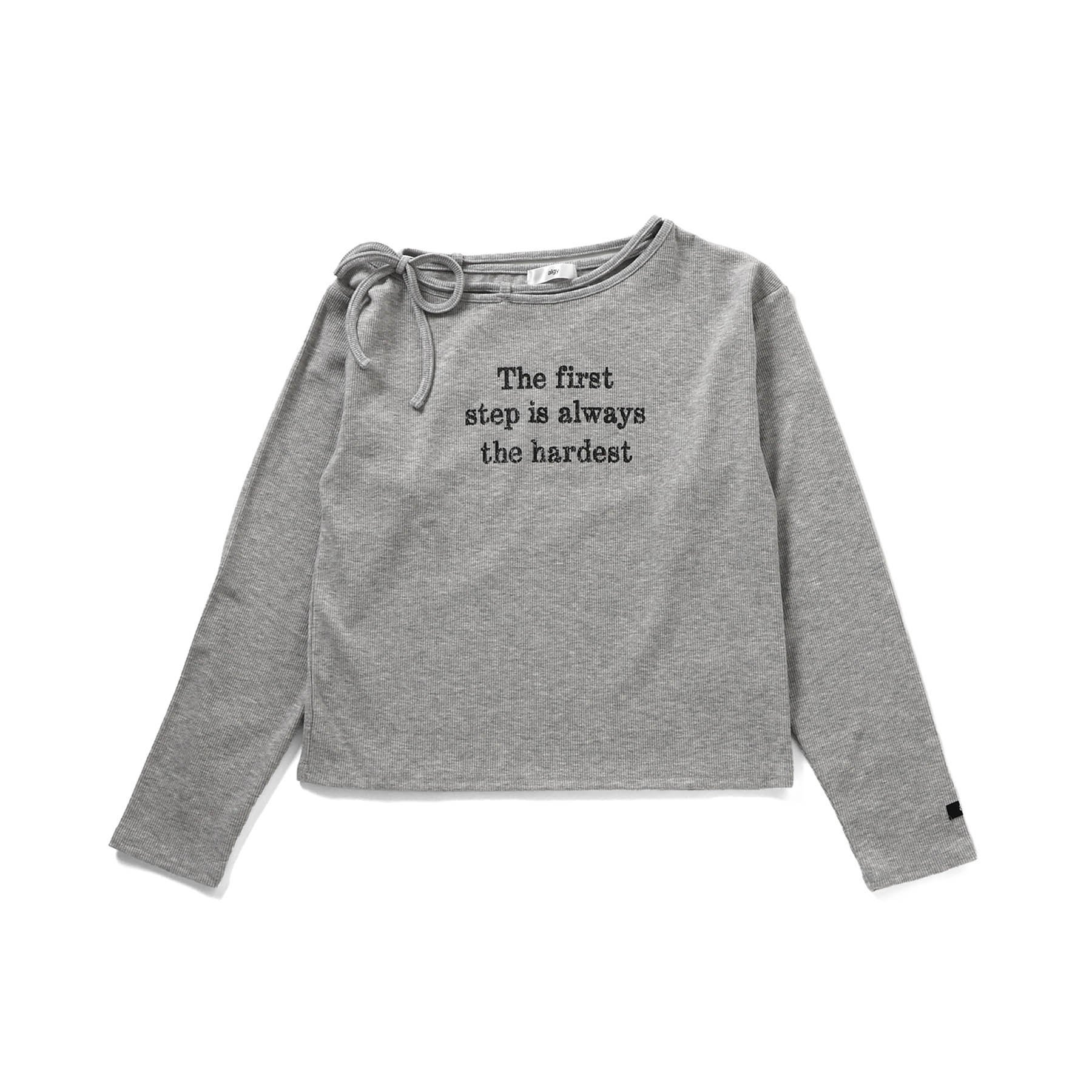 algy（アルジー） セール 子供服 ネックりぼん リブ ロンT女の子