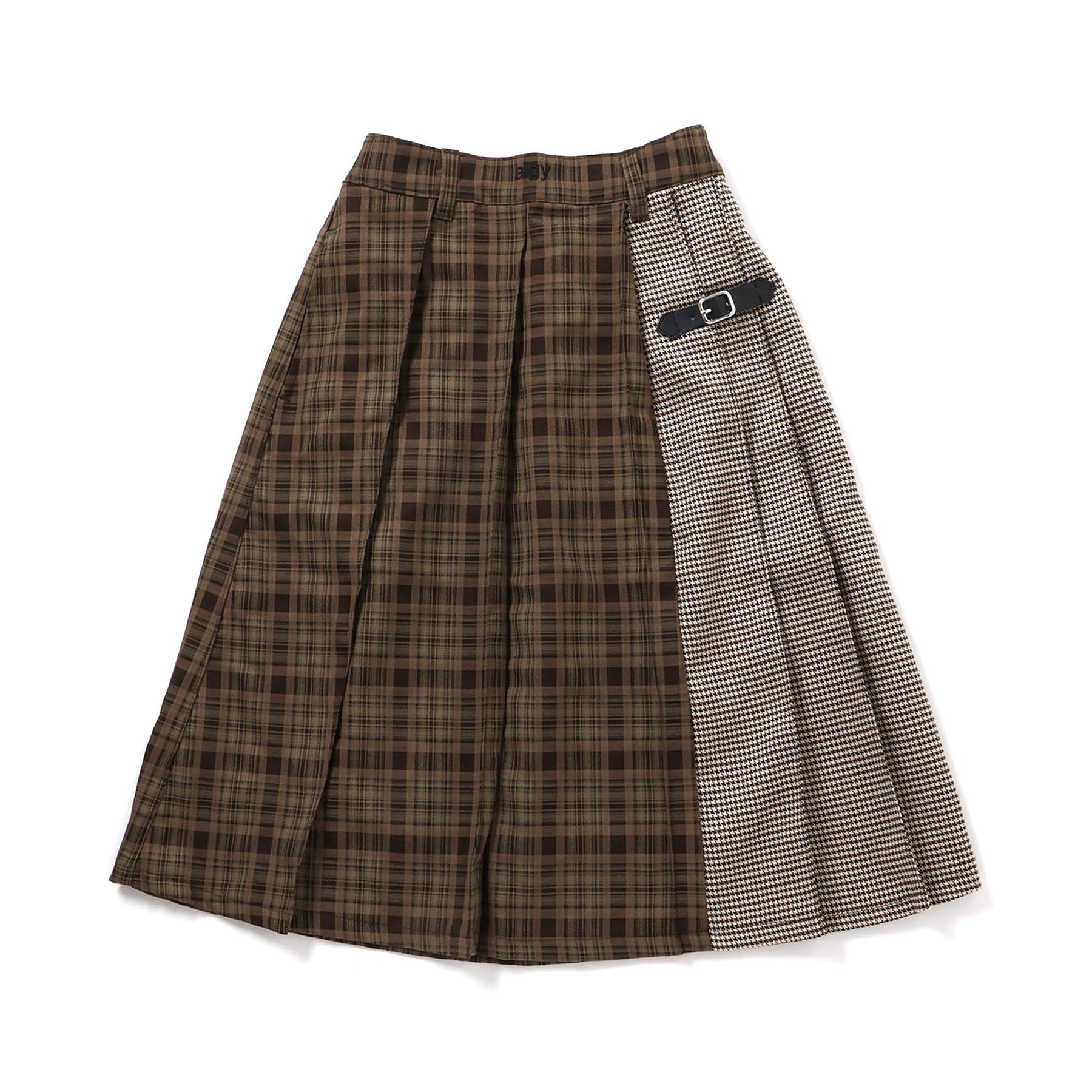 セール 子供服 algy アルジー ミディ丈 プリーツ チェック スカート