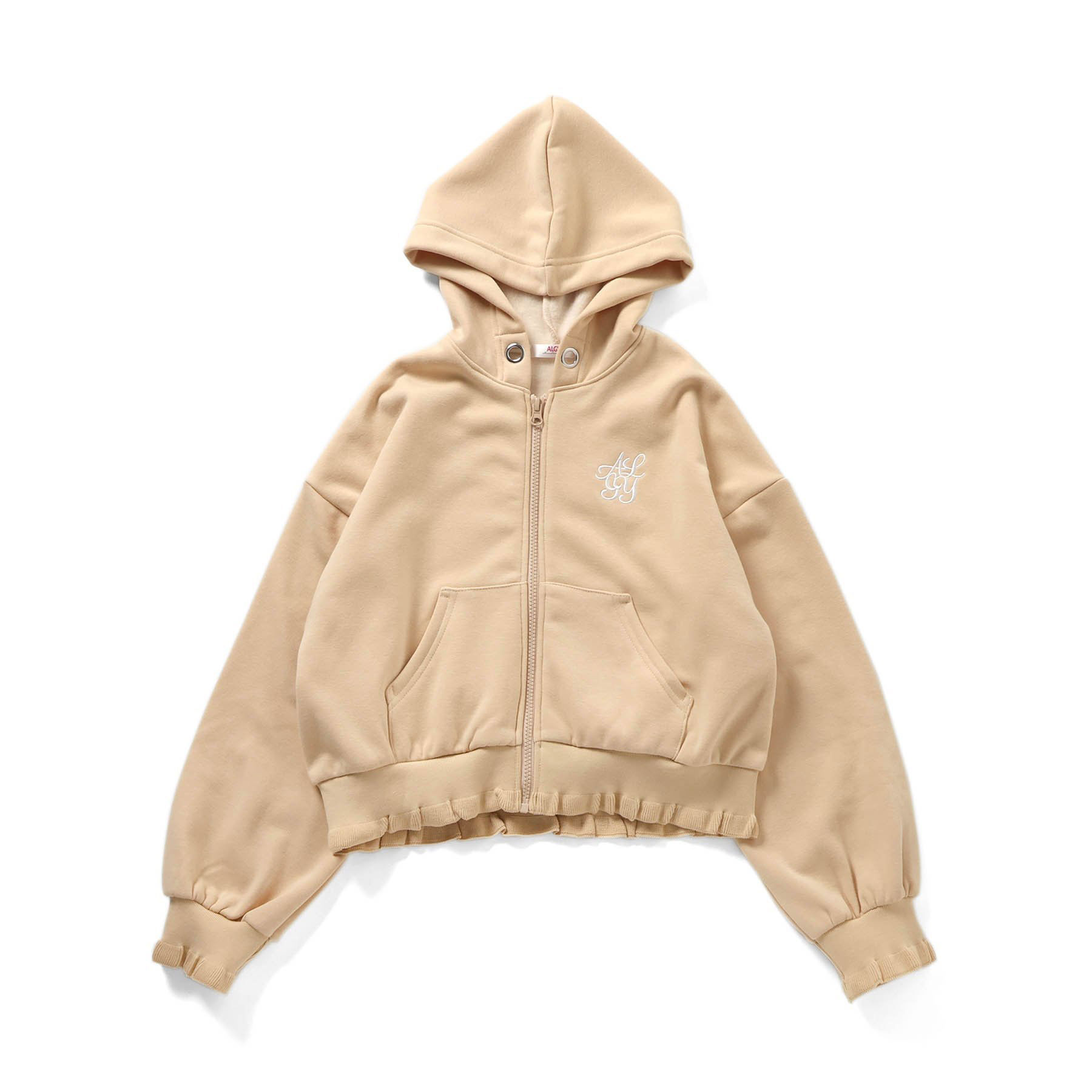algy 子供服t ALGY あったか裏起毛 ガーリー パーカー キッズ