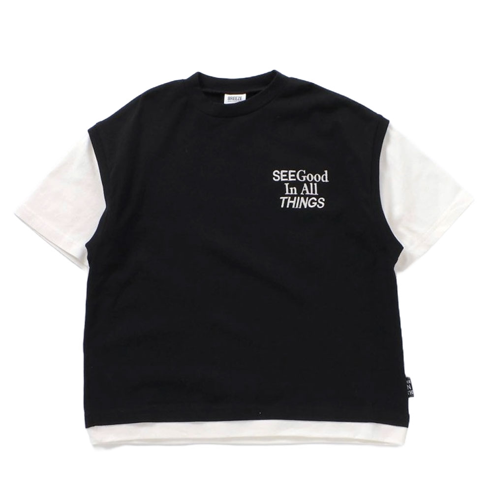 子供服 BREEZE ブリーズ WEB限定 ジュニア レイヤード Tシャツ キッズ 女の子 男の子  ジュニア 半袖 2024夏｜mickykids｜02