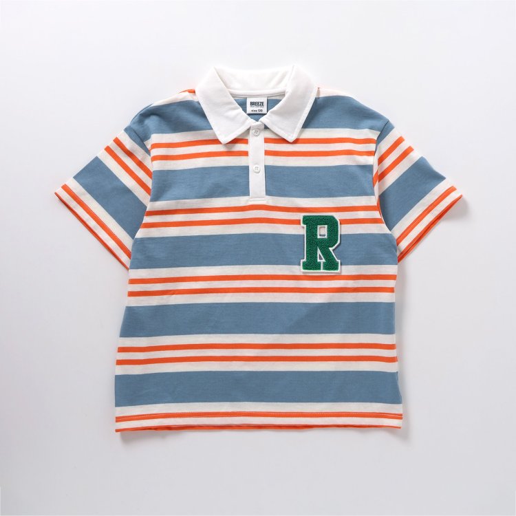 BREEZE 子供服 ブリーズ WEB限定 ジュニア マルチボーダー襟付き T