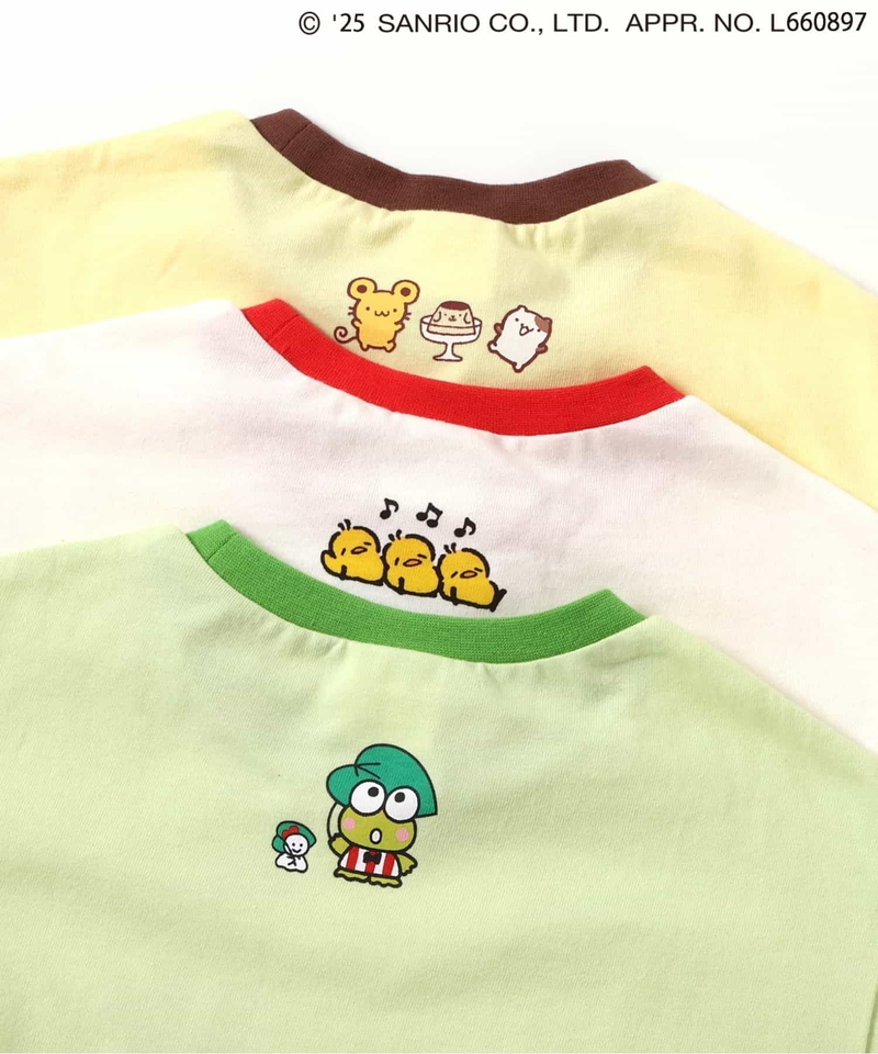 BREEZE 子供服 サンリオ モチーフ リンガー Tシャツ 綿100