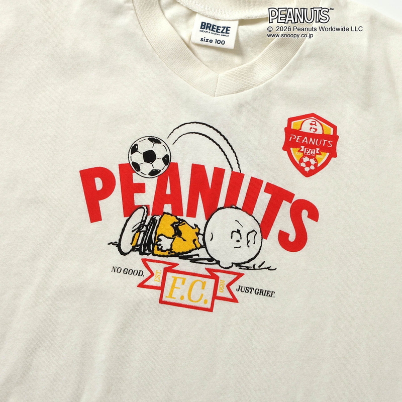 BREEZE（ブリーズ） セール 子供服 PEANUTS サッカーユニフォーム風 T