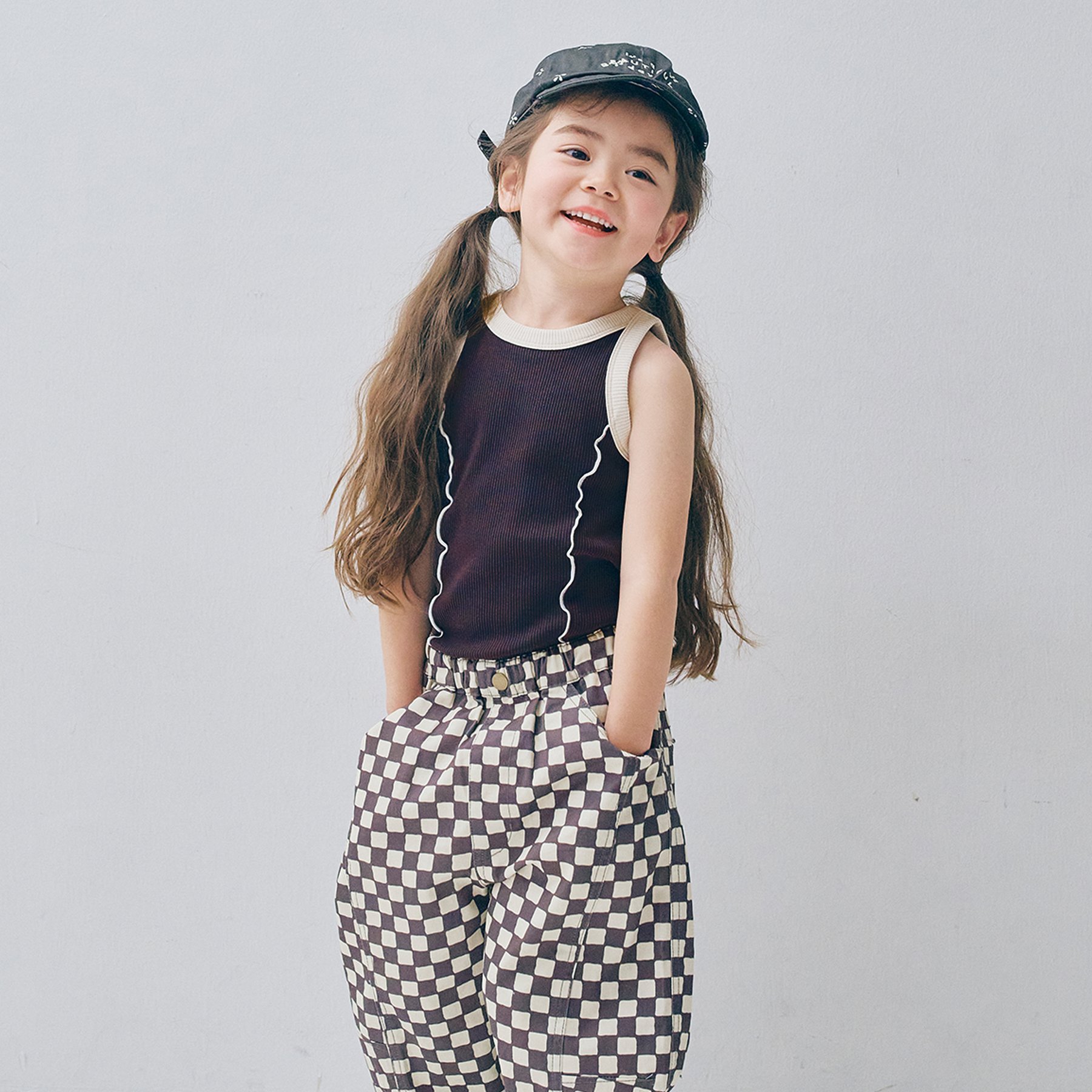 p.premier（ピードットプルミエ） 子供服 配色 メロウ リブ タンク