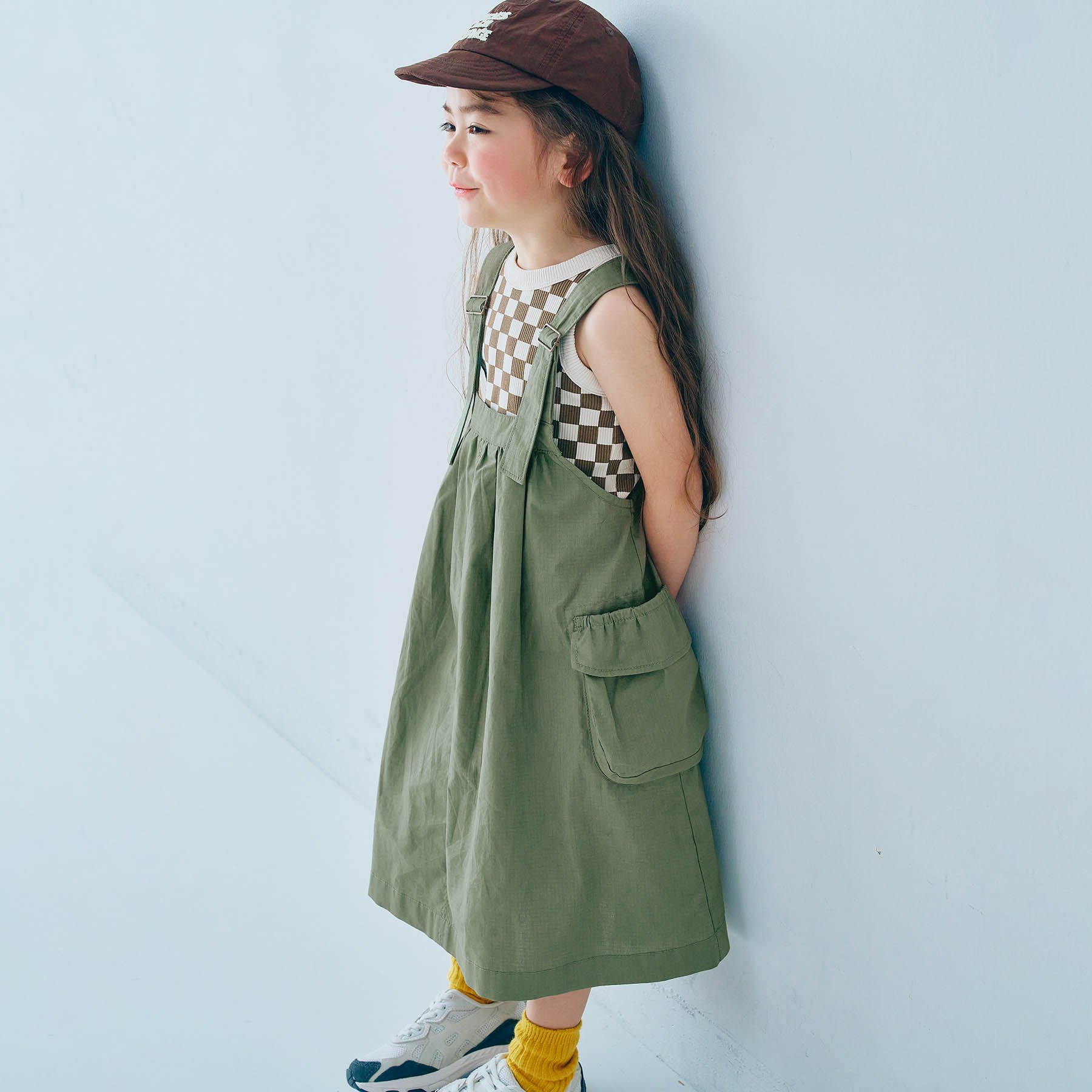 p.premier（ピードットプルミエ） 子供服 BIGポケット ジャンスカ