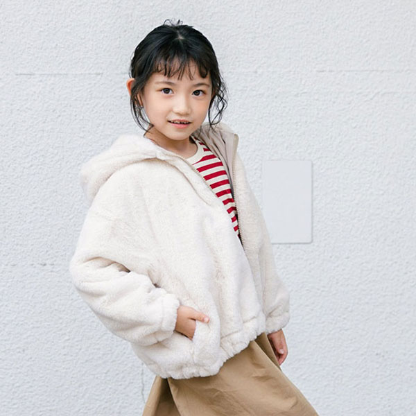 ジャケット・アウター A.RIO RIO（リオ） 子供服t RIO なめらか ファー フード ブルゾン 女の子