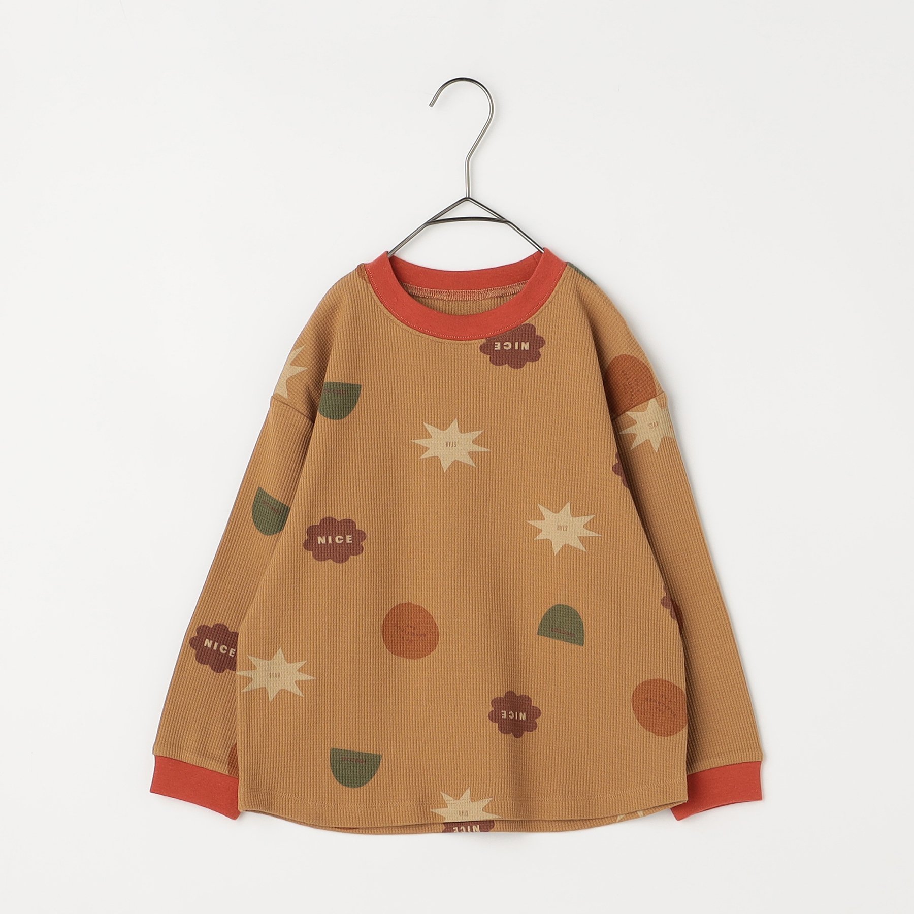 子供服 p.premier ピードットプルミエ イロチ買いしたい 総柄ワッフル 長袖 Tシャツ キッズ  ベビー シンプル かわいい  2025秋冬 | p.premier | 03