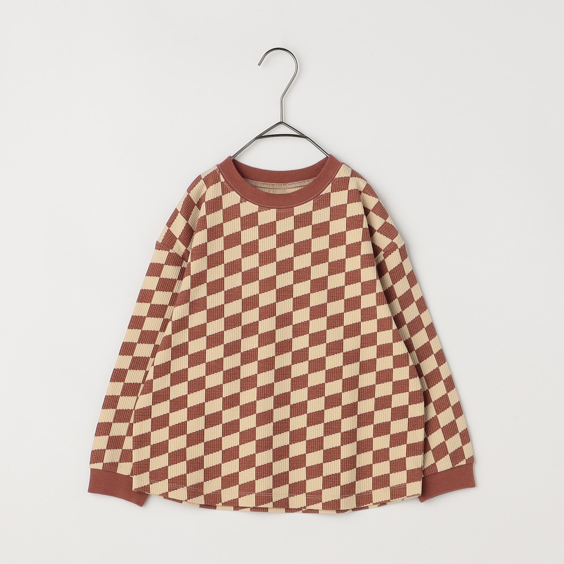 子供服 p.premier ピードットプルミエ イロチ買いしたい 総柄ワッフル 長袖 Tシャツ キッズ  ベビー シンプル かわいい  2025秋冬 | p.premier | 06