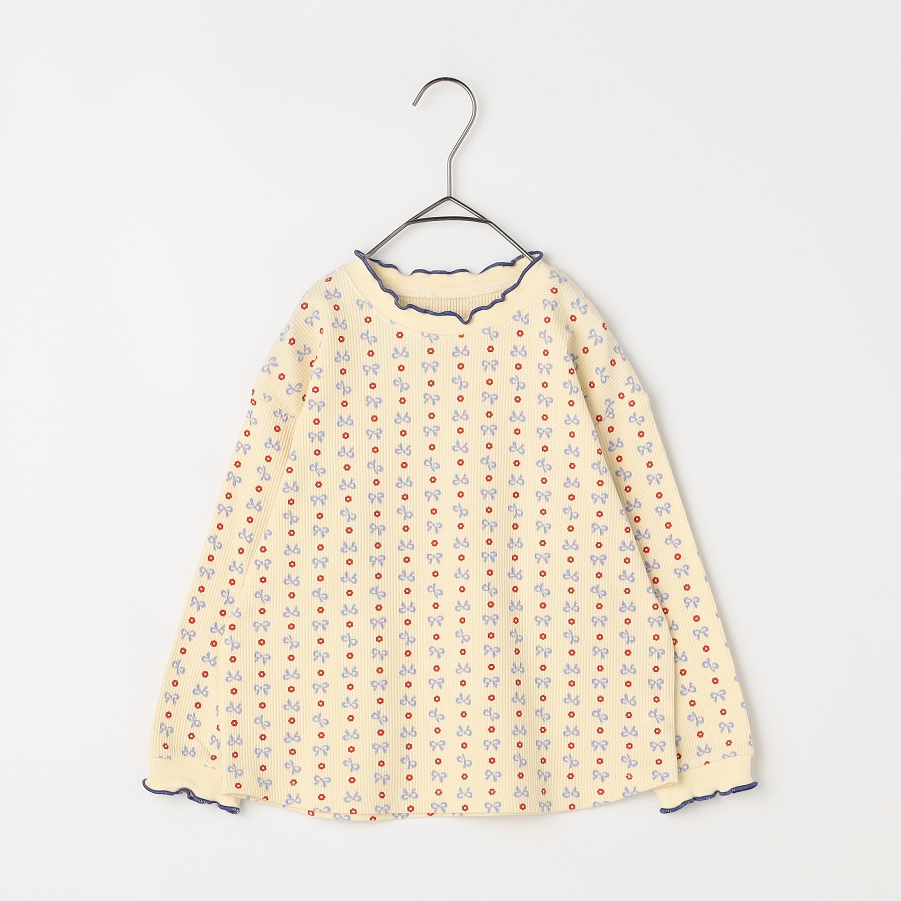 子供服 p.premier ピードットプルミエ イロチ買いしたい 総柄ワッフル 長袖 Tシャツ キッズ  ベビー シンプル かわいい  2025秋冬 | p.premier | 08