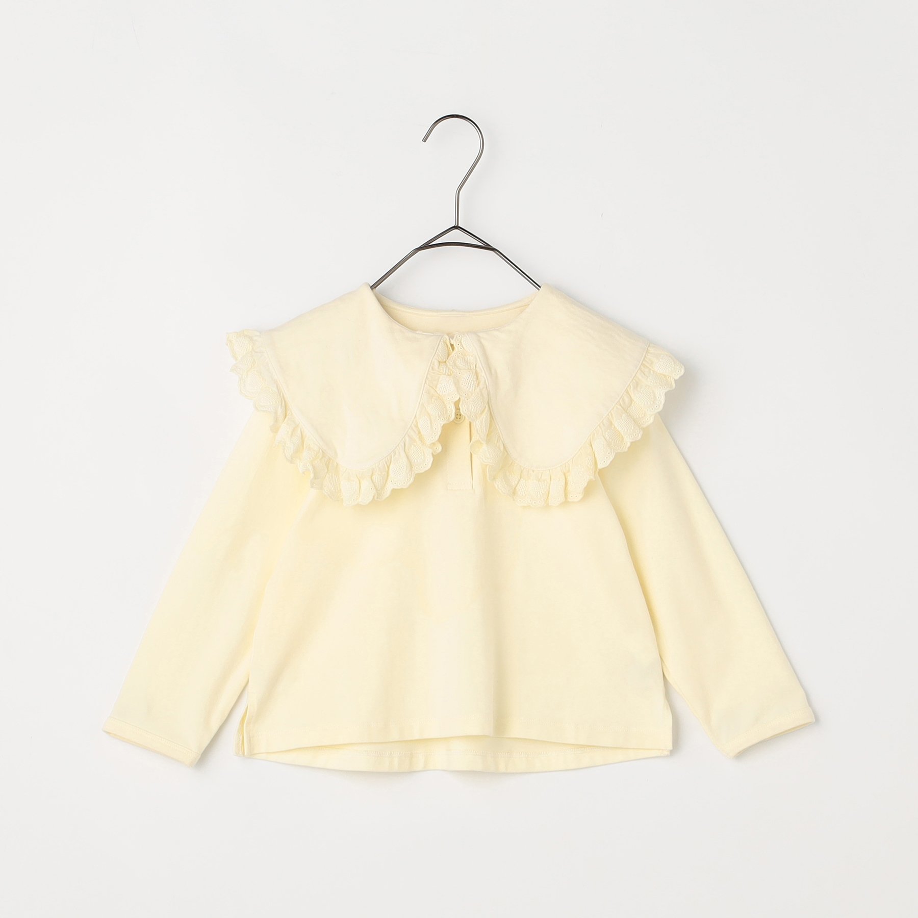 子供服 p.premier ピードットプルミエ レーストリム フリル衿 カット 衿付き Tシャツ キッズ ベビー 長袖 シンプル かわいい 2025秋冬 | p.premier | 02