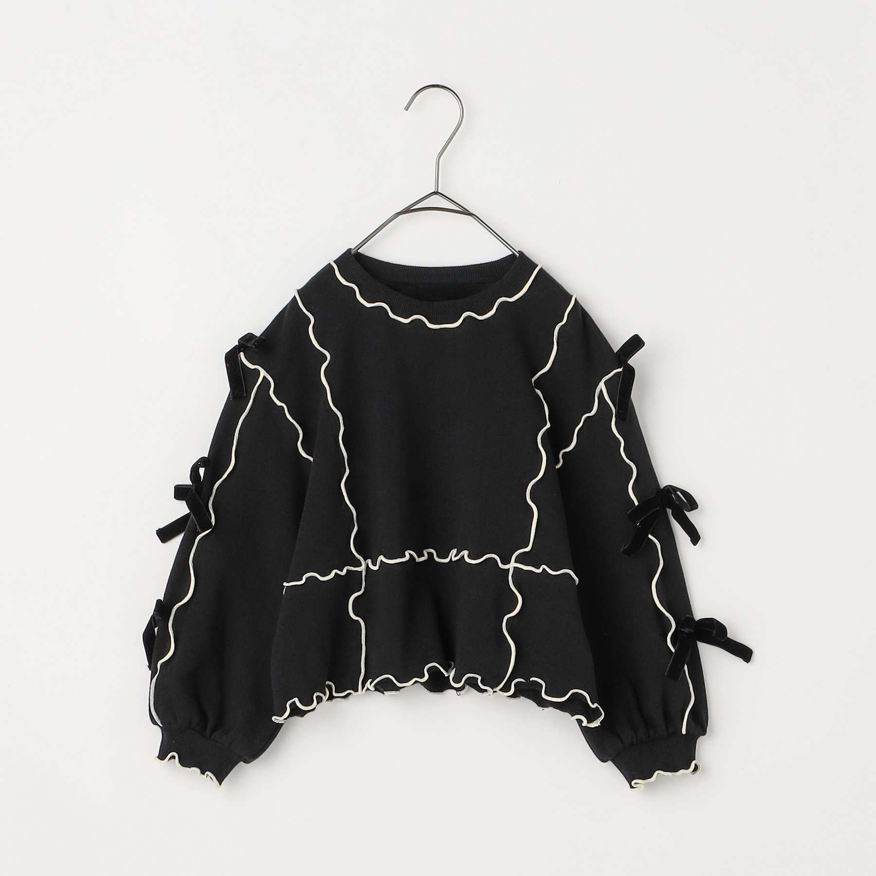 子供服t p.premier ピードットプルミエ メニィメロウ＆リボン トレーナー 女の子 キッズ 切替 リボン 裏毛 かわいい 2025秋冬 |  | 01