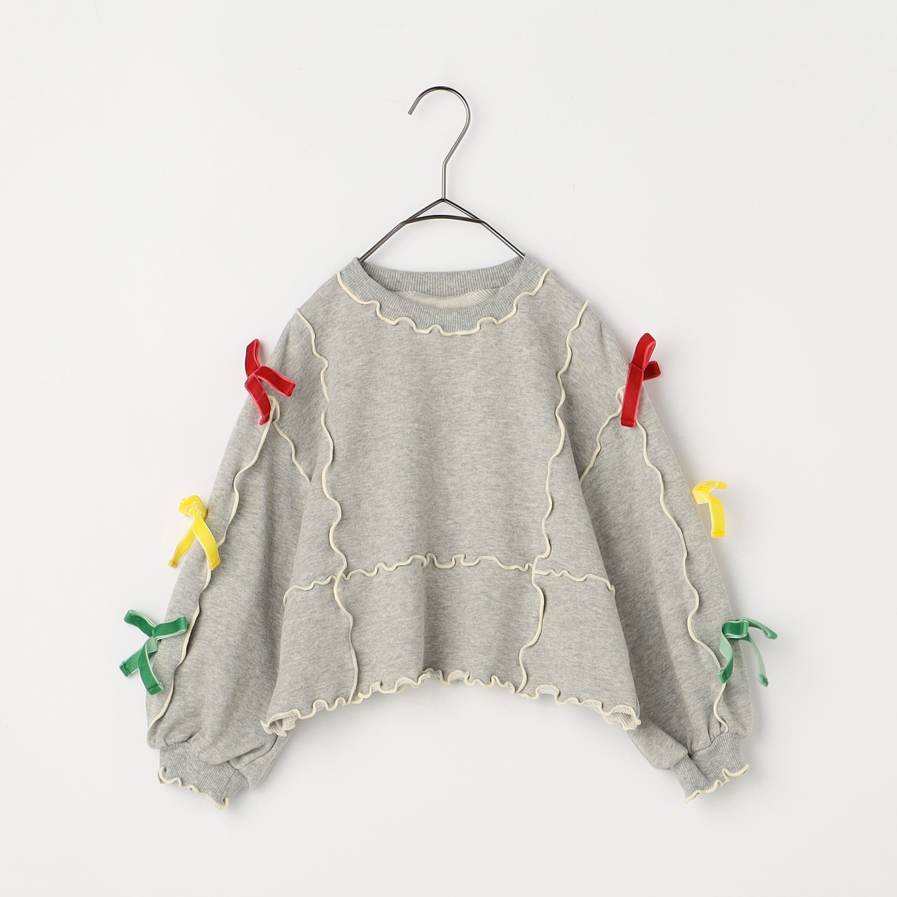 子供服t p.premier ピードットプルミエ メニィメロウ＆リボン トレーナー 女の子 キッズ 切替 リボン 裏毛 かわいい 2025秋冬 |  | 02