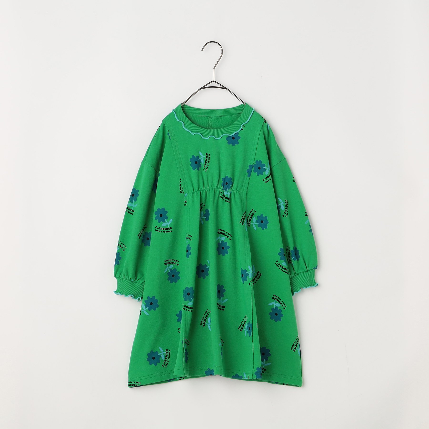 子供服t p.premier ピードットプルミエ イロチ買いしたい 総柄 フレア カットソー ワンピース ベビー シンプル かわいい 長袖 2025秋冬 | p.premier | 05