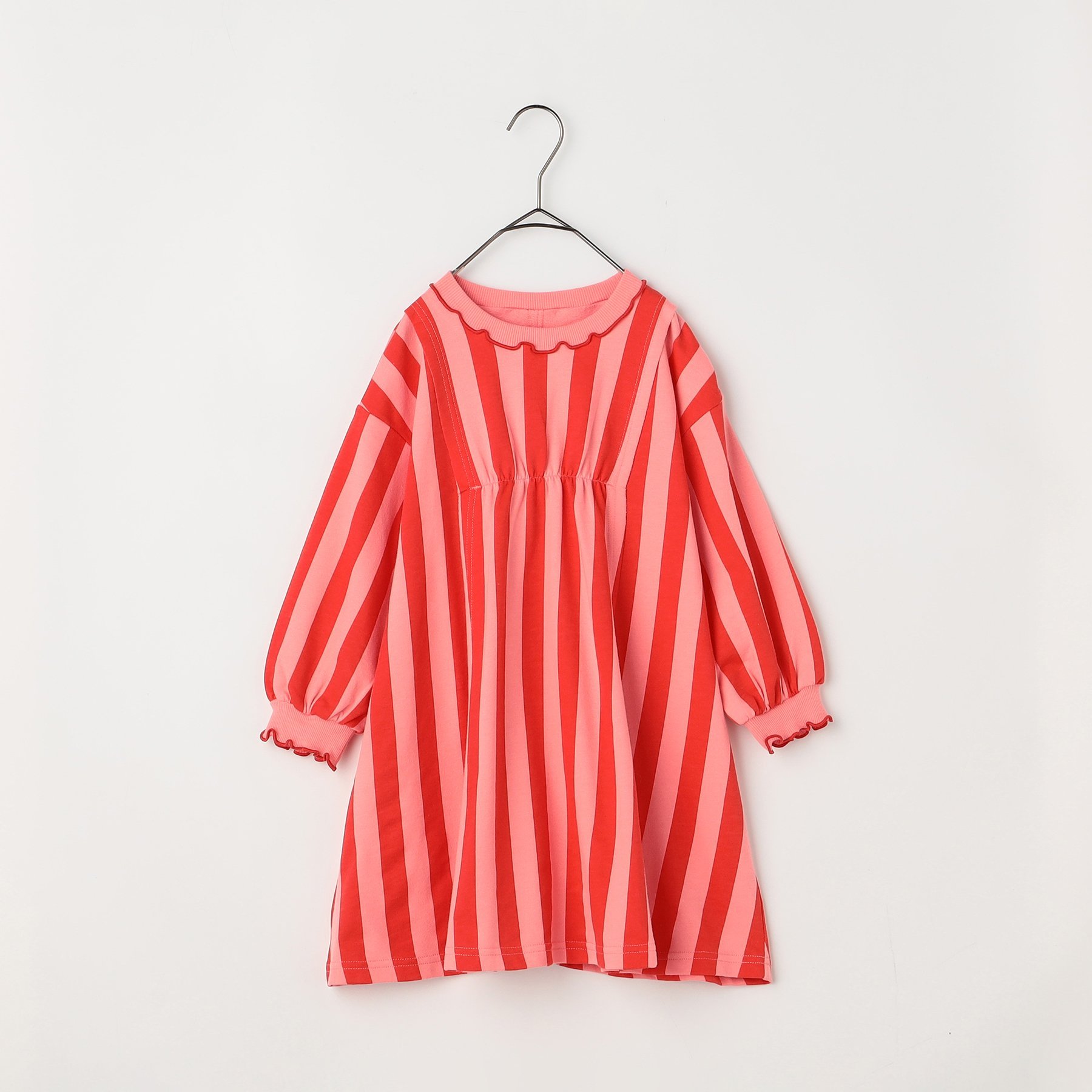 子供服t p.premier ピードットプルミエ イロチ買いしたい 総柄 フレア カットソー ワンピース ベビー シンプル かわいい 長袖 2025秋冬 | p.premier | 06