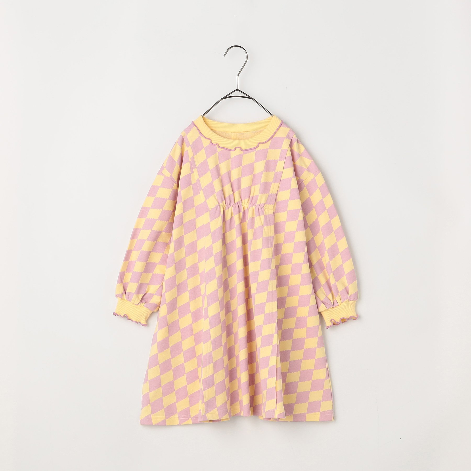 子供服t p.premier ピードットプルミエ イロチ買いしたい 総柄 フレア カットソー ワンピース ベビー シンプル かわいい 長袖 2025秋冬 | p.premier | 07