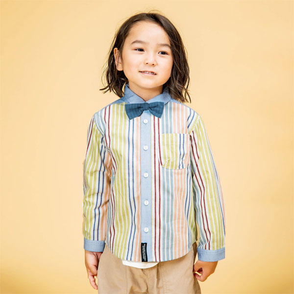 キッズ 卒園式 F.O.KIDS 子供服 蝶ネクタイ付き シャツ キッズ 男の子
