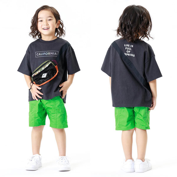 子供服 半袖Tシャツ F.O.KIDS エフオーキッズ ボディバッグ ドッキング Tシャツ キッズ 女の子 男の子 アメカジ トップス 2023夏｜mickykids｜15