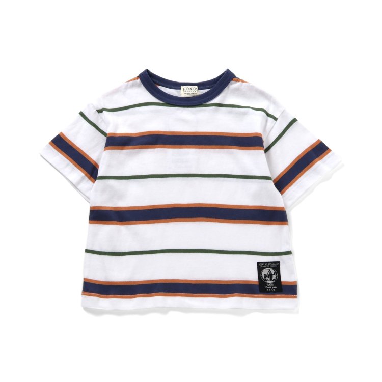 F.O.KIDS（エフオーキッズ） 子供服 マルチボーダー BIG Tシャツ 