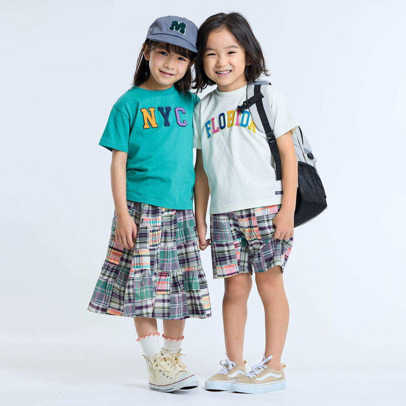 F.O.KIDS 子供服 パッチワーク ハーフ パンツ 5分丈 キッズ
