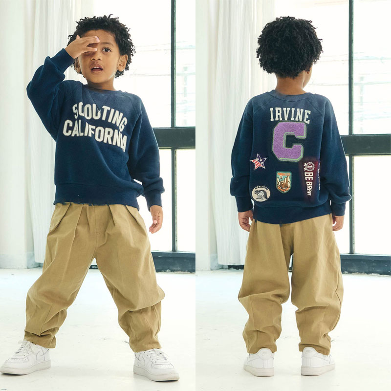 F.O.KIDS 子供服t トンプキン ワッペン トレーナー キッズ