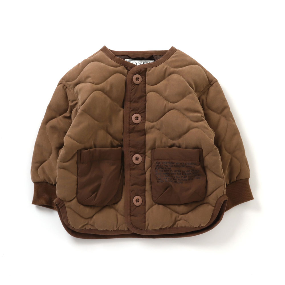 F.O.KIDS 子供服 ノーカラー キルト ジャケット 男の子 女の子