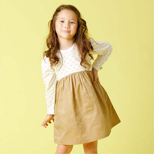 Seraph（セラフ） 子供服 ドッキング ワンピース キッズ スカート