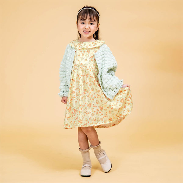 Seraph（セラフ） 子供服 ラッフルカラー ワンピース キッズ スカート