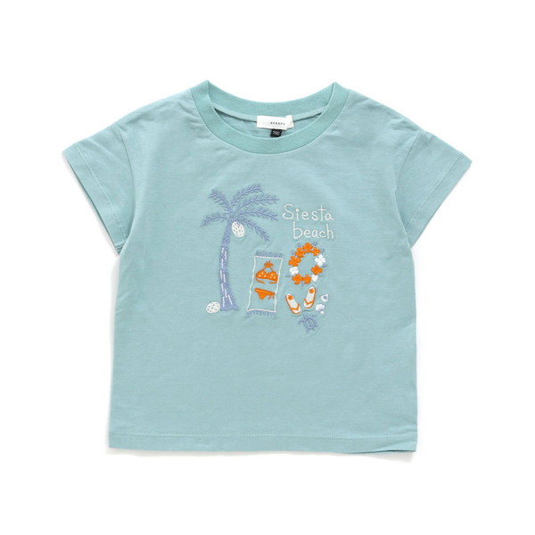 子供服 刺繍 サマー Tシャツ Seraph セラフ キッズ 女の子 かわいい 2022夏