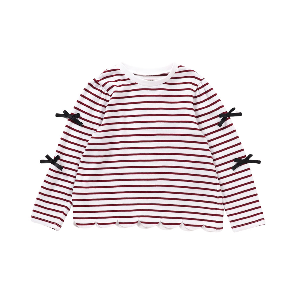 Seraph（セラフ） 子供服 スカラップ 長袖 Tシャツ キッズ 女の子 秋服