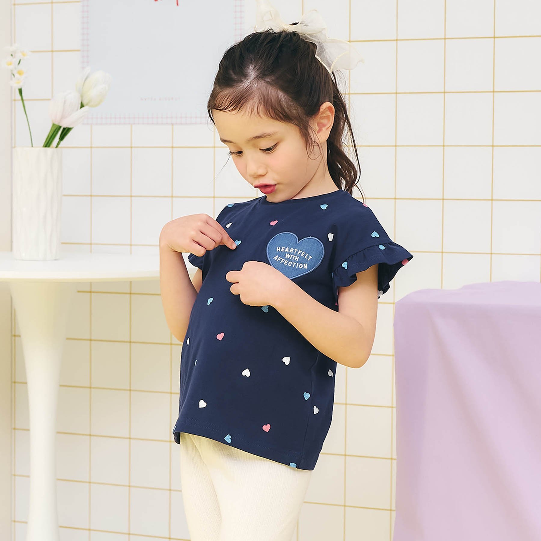 apres les cours（アプレレクール） 子供服 WEB限定ハート フラワー