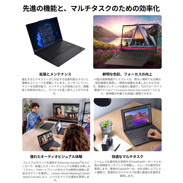 Lenovo ThinkPad E14 Gen 7 ノートPC 21T0CTO1WW Windows11 Pro Office付き Ryzen 5 230 16GB SSD1TB 14インチ タッチ 再生品Sランクの画像