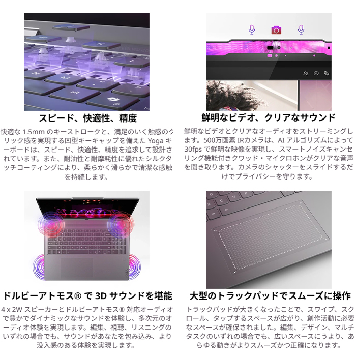 Yoga Lenovo 7i 2-in-1 Gen 10 ノートPC 83JTCTO1WW Windows11 Office