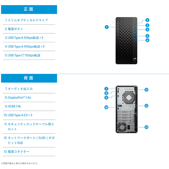 HP ProDesk 2 Tower G1a デスクトップPC B8KM7PA#ABJ Windows11 Pro Ryzen 7 8700G 16GB SSD512GB DVD対応 美品 メーカー展示品Sランクの画像
